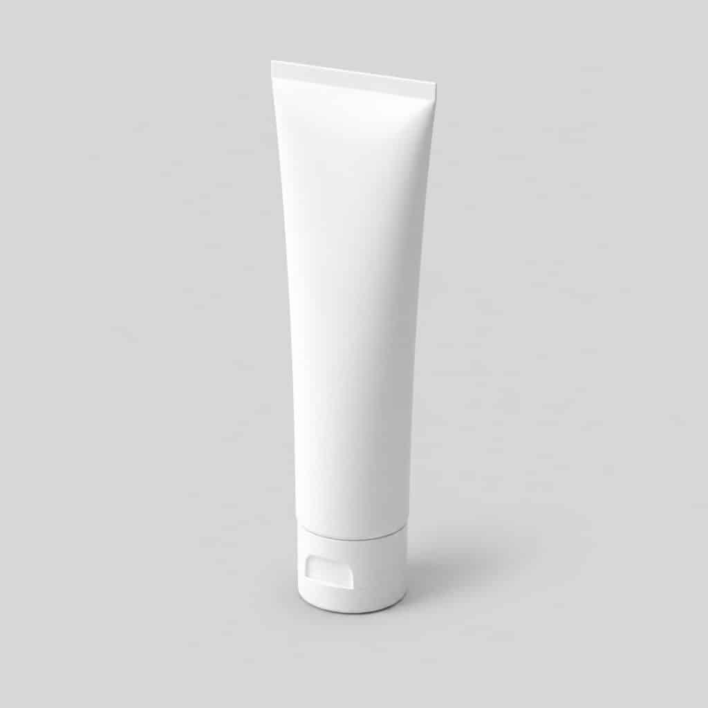 Tube de crème adhésive dentaire bio sans zinc