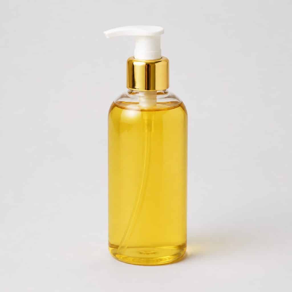 Flacon d'huile de massage aux huiles essentielles