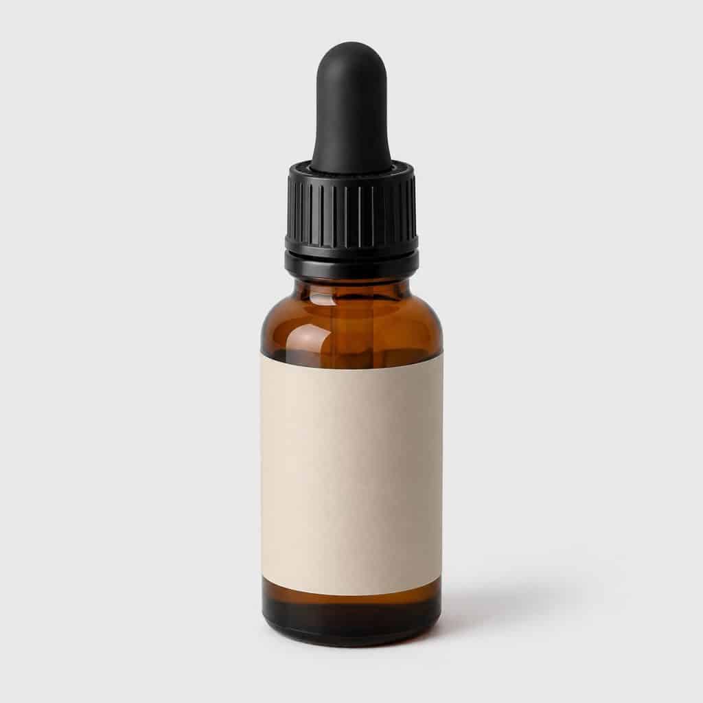 Flacon d'huile essentielle de tea tree avec compte-gouttes
