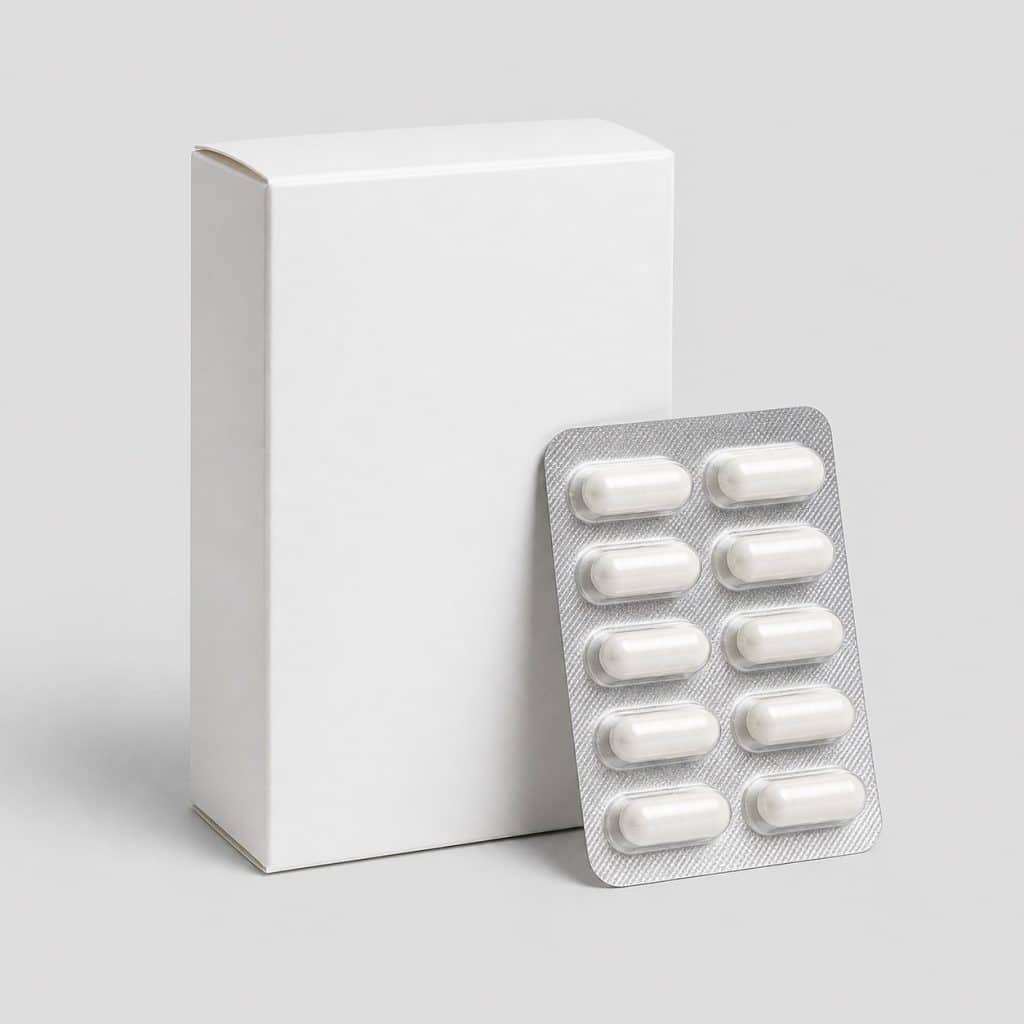 Boîte de zinc picolinate en gélules avec plaquette