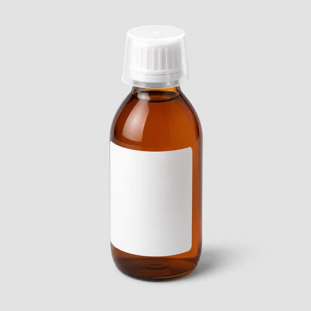Flacon de sirop de yacon pour la gorge avec bouchon doseur