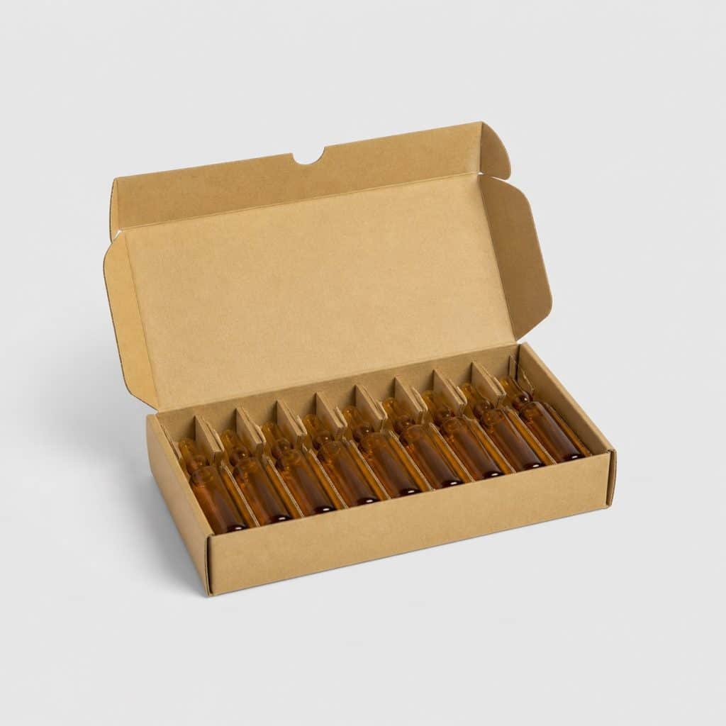 Boîte de vitamine D3 en ampoules buvables individuelles