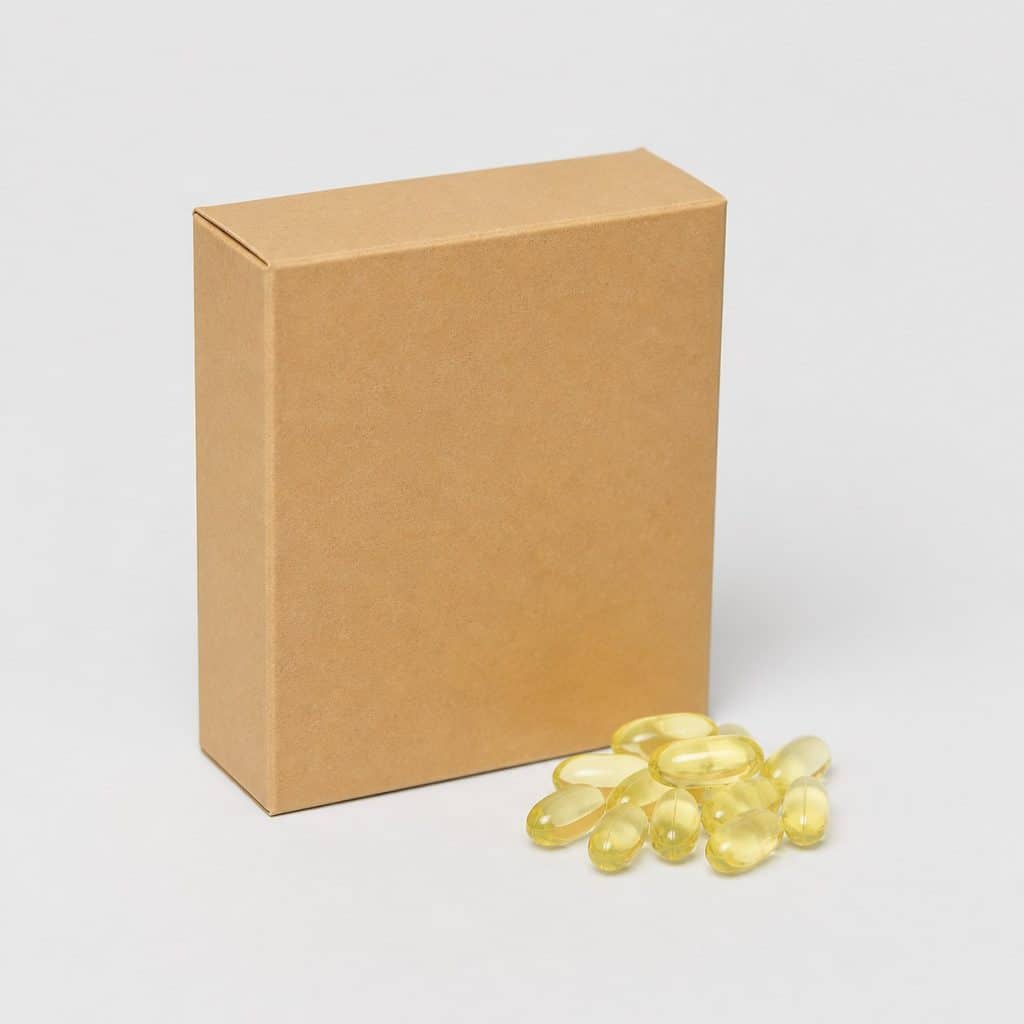 Boîte de vitamine D3 en capsules molles, format 90 unités